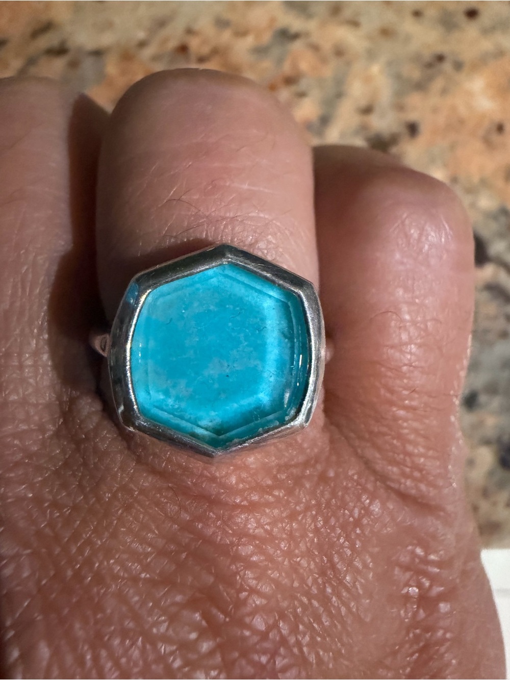 Kendra Scott Hexagon Turquoise Ring